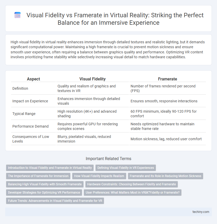 Visual Fidelity vs Framerate in Virtual Reality: Striking the Perfect Balance for an Immersive Experience