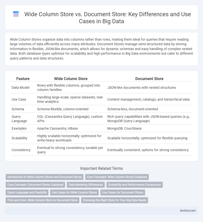 Wide Column Store vs. Document Store: Key Differences and Use Cases in Big Data