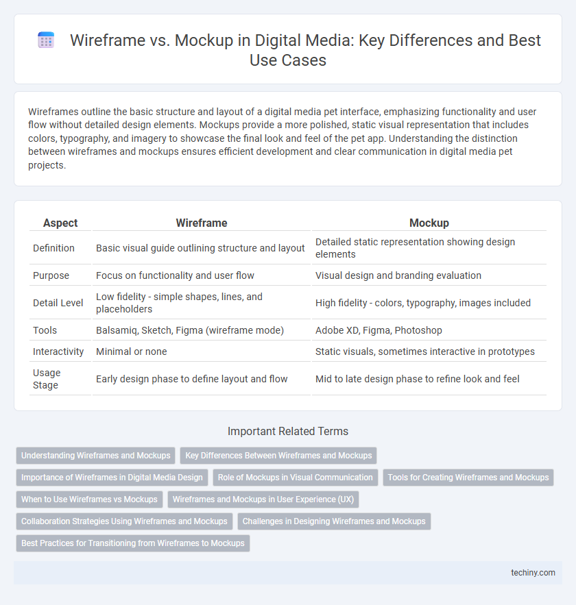 Wireframe vs. Mockup in Digital Media: Key Differences and Best Use Cases
