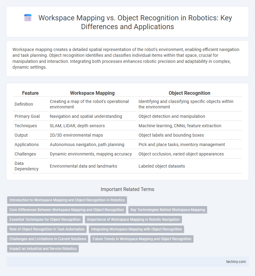 Workspace Mapping vs. Object Recognition in Robotics: Key Differences and Applications