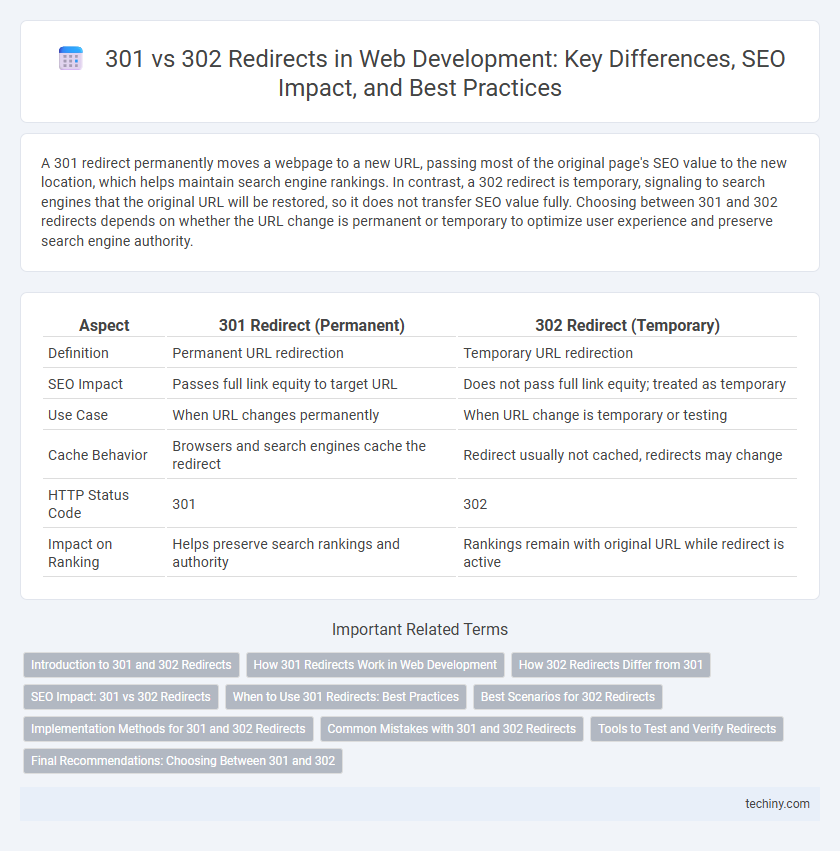 301 vs 302 Redirects in Web Development: Key Differences, SEO Impact, and Best Practices