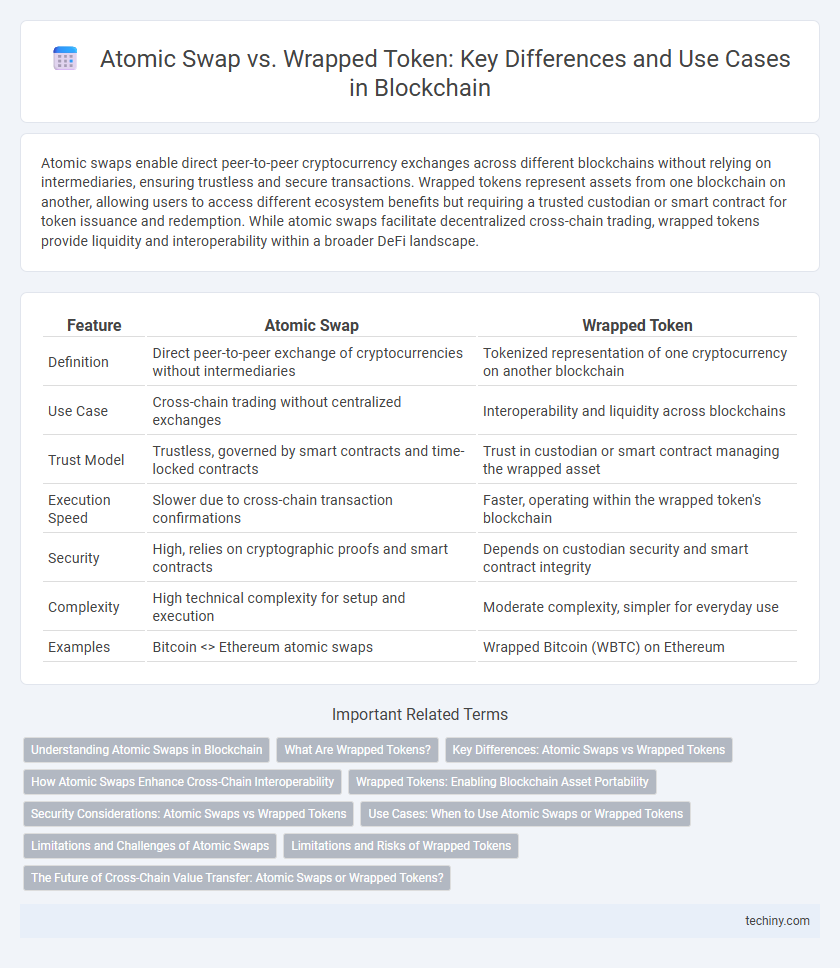 Atomic Swap vs. Wrapped Token: Key Differences and Use Cases in Blockchain