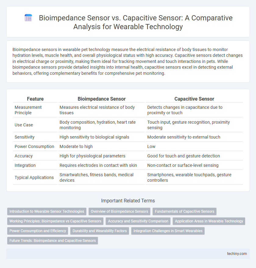 Bioimpedance Sensor vs. Capacitive Sensor: A Comparative Analysis for Wearable Technology