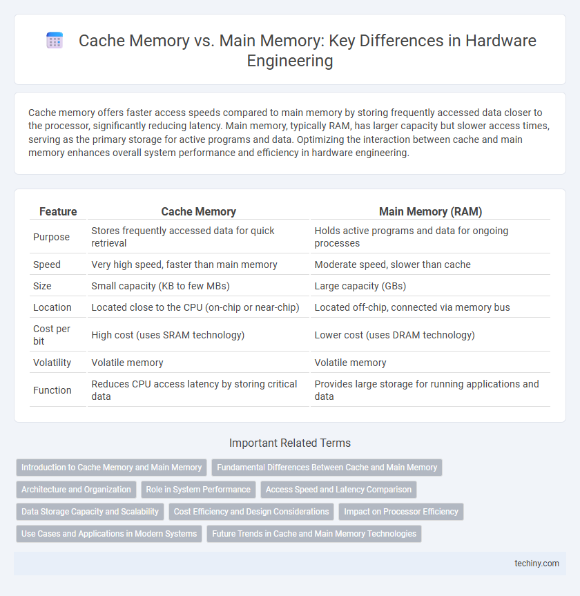 Cache Memory vs. Main Memory: Key Differences in Hardware Engineering