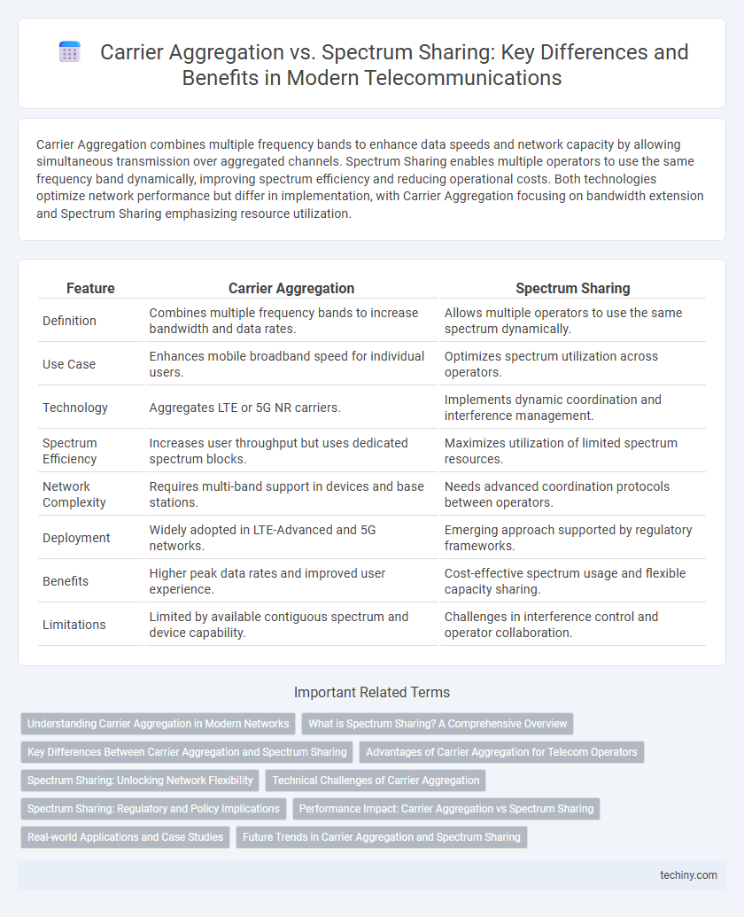 Carrier Aggregation vs. Spectrum Sharing: Key Differences and Benefits in Modern Telecommunications