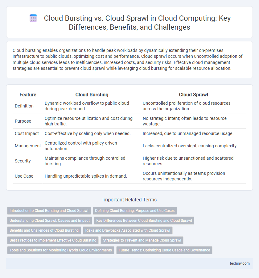 Cloud Bursting vs. Cloud Sprawl in Cloud Computing: Key Differences, Benefits, and Challenges