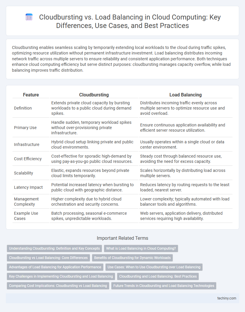 Cloudbursting vs. Load Balancing in Cloud Computing: Key Differences, Use Cases, and Best Practices