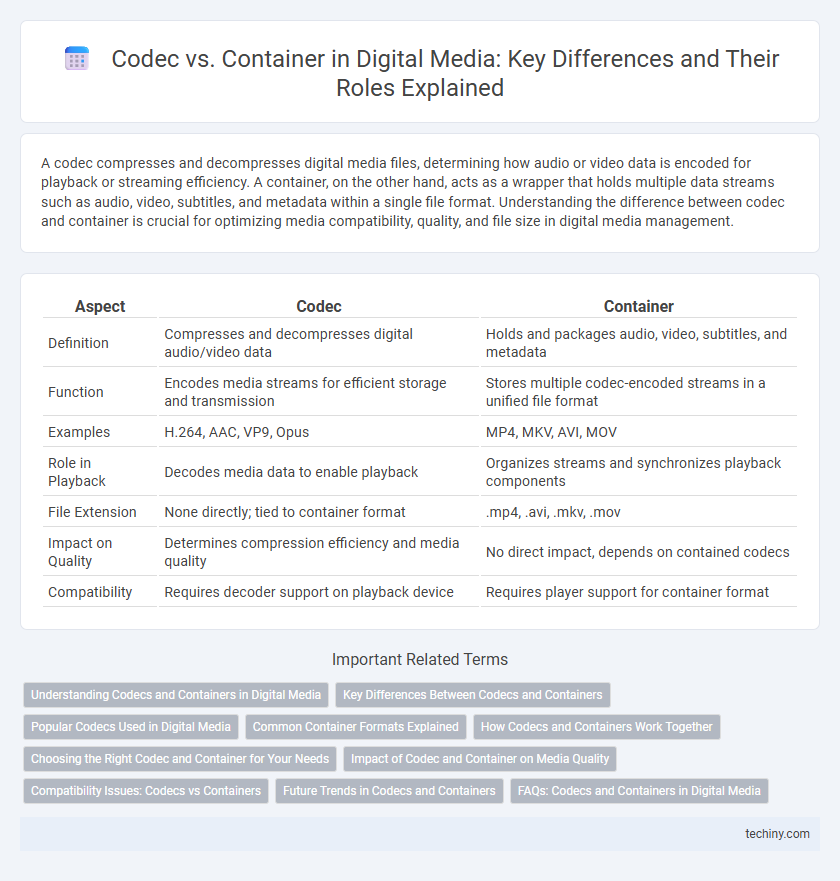 Codec vs. Container in Digital Media: Key Differences and Their Roles Explained