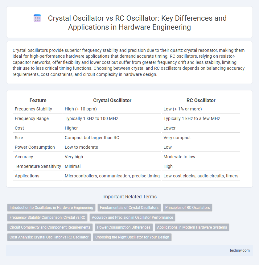 Crystal Oscillator vs RC Oscillator: Key Differences and Applications in Hardware Engineering