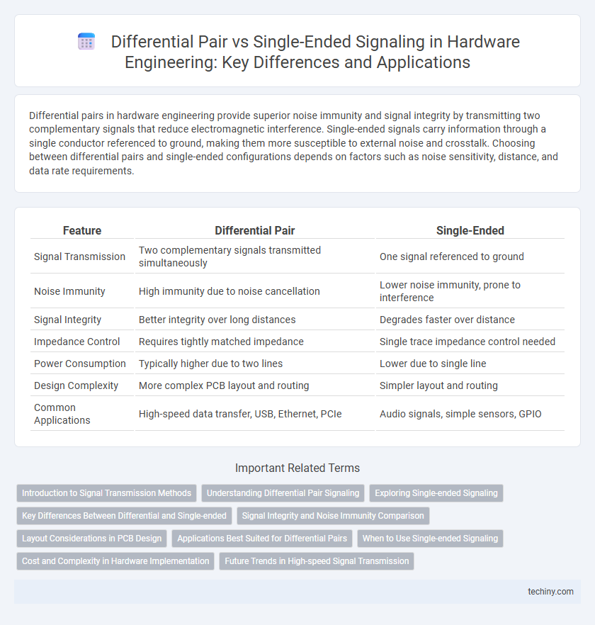 Differential Pair vs Single-Ended Signaling in Hardware Engineering: Key Differences and Applications