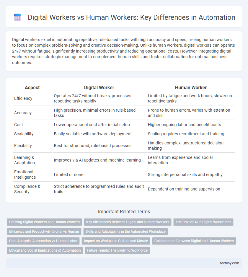 Digital Workers vs Human Workers: Key Differences in Automation