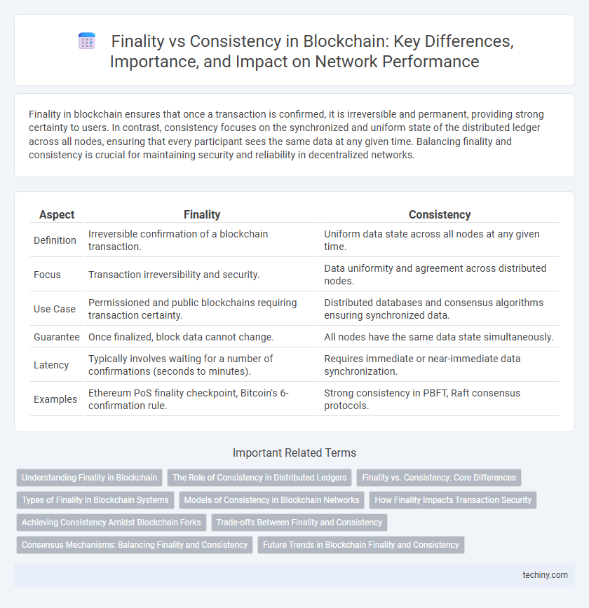 Finality vs Consistency in Blockchain: Key Differences, Importance, and Impact on Network Performance