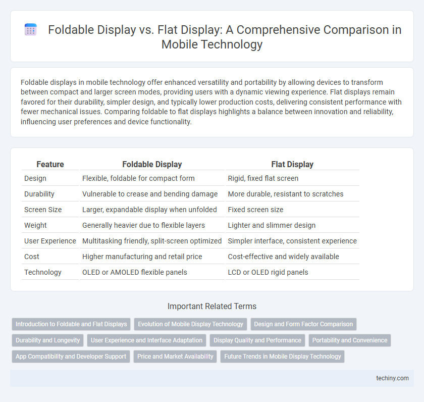 Foldable Display vs. Flat Display: A Comprehensive Comparison in Mobile Technology