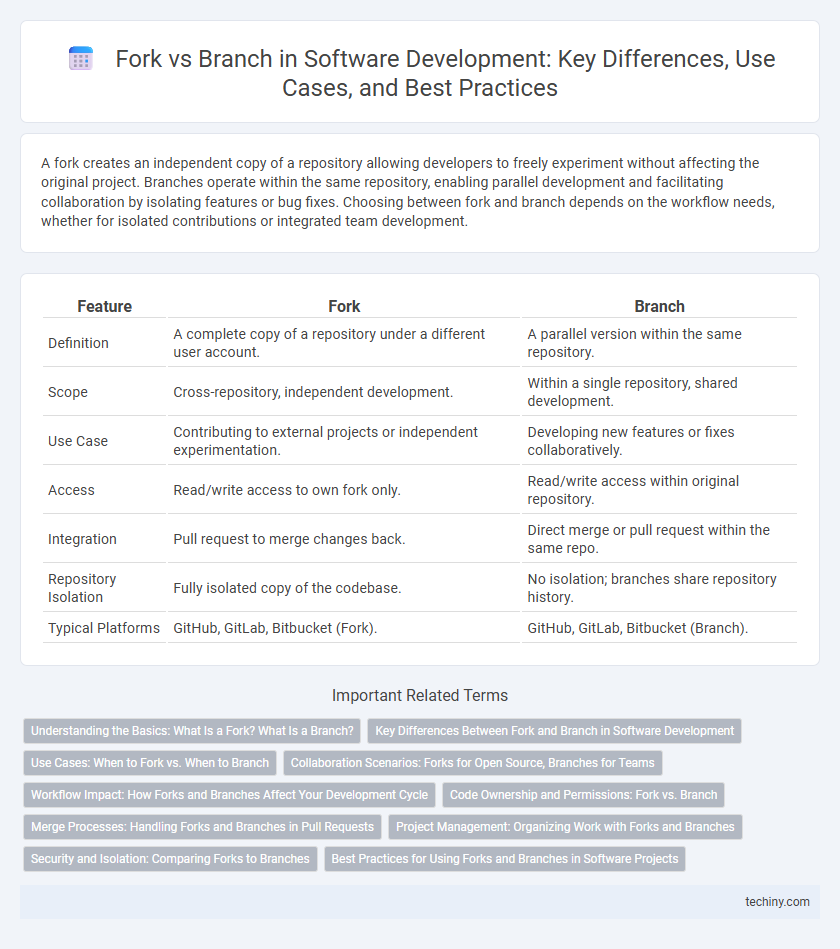 Fork vs Branch in Software Development: Key Differences, Use Cases, and Best Practices