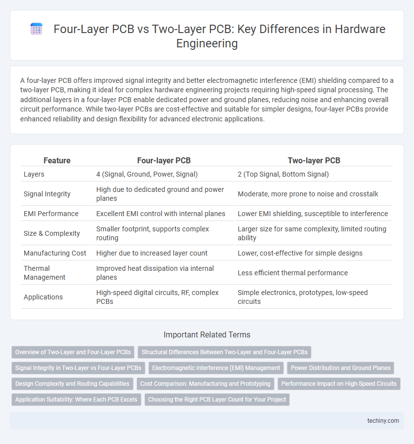 Four-Layer PCB vs Two-Layer PCB: Key Differences in Hardware Engineering
