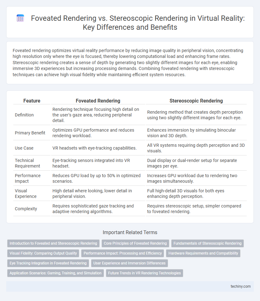 Foveated Rendering vs. Stereoscopic Rendering in Virtual Reality: Key Differences and Benefits