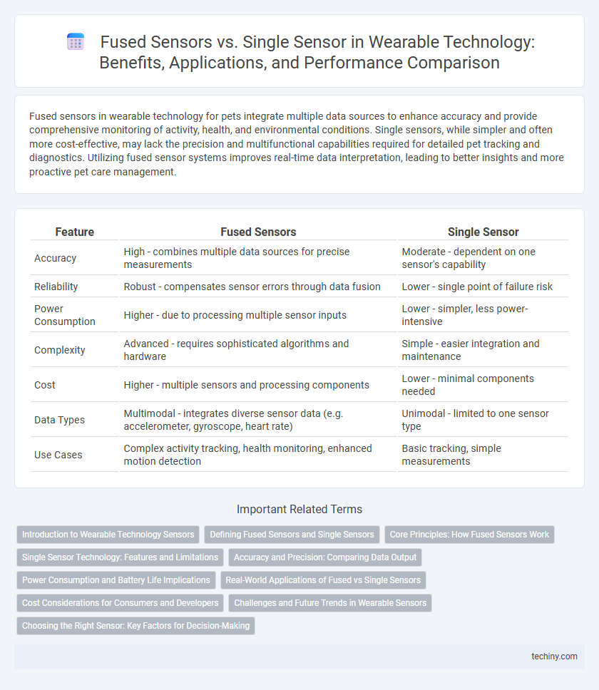 Fused Sensors vs. Single Sensor in Wearable Technology: Benefits, Applications, and Performance Comparison