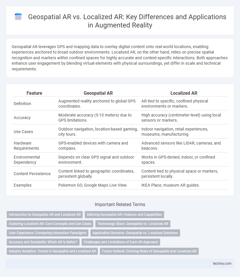 Geospatial AR vs. Localized AR: Key Differences and Applications in Augmented Reality
