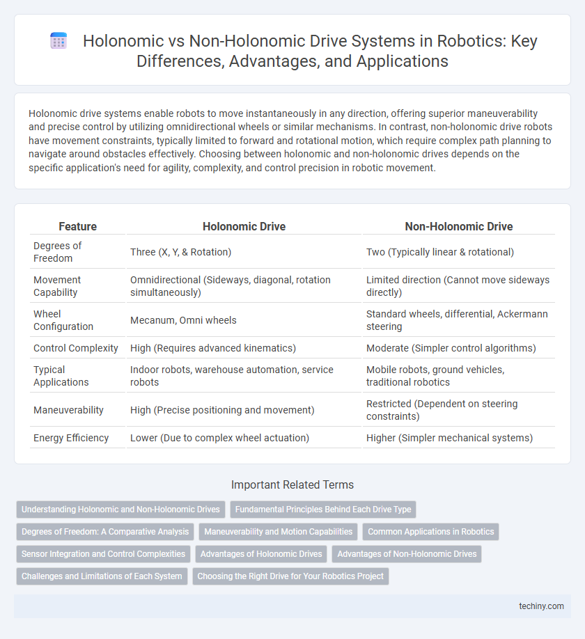 Holonomic vs Non-Holonomic Drive Systems in Robotics: Key Differences, Advantages, and Applications