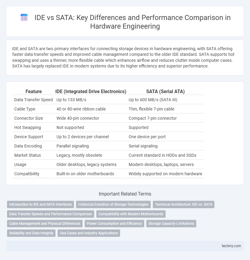 IDE vs SATA: Key Differences and Performance Comparison in Hardware Engineering