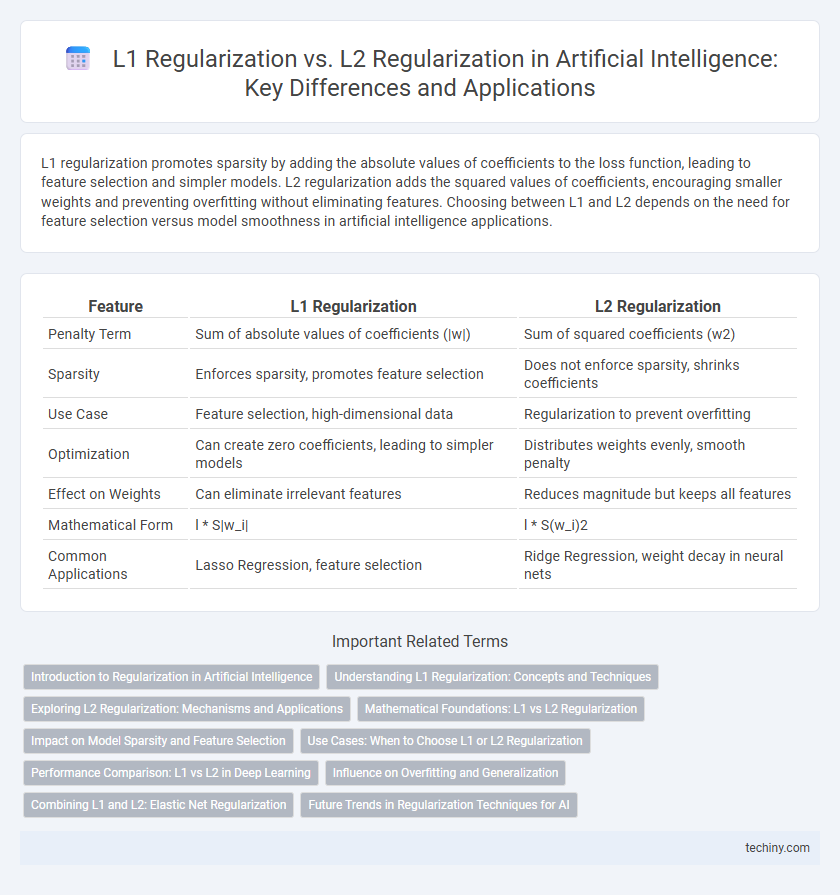 L1 Regularization vs. L2 Regularization in Artificial Intelligence: Key Differences and Applications
