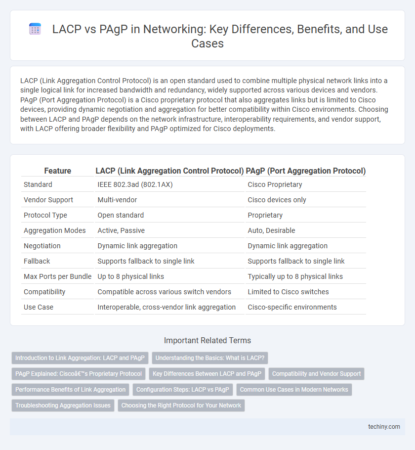LACP vs PAgP in Networking: Key Differences, Benefits, and Use Cases
