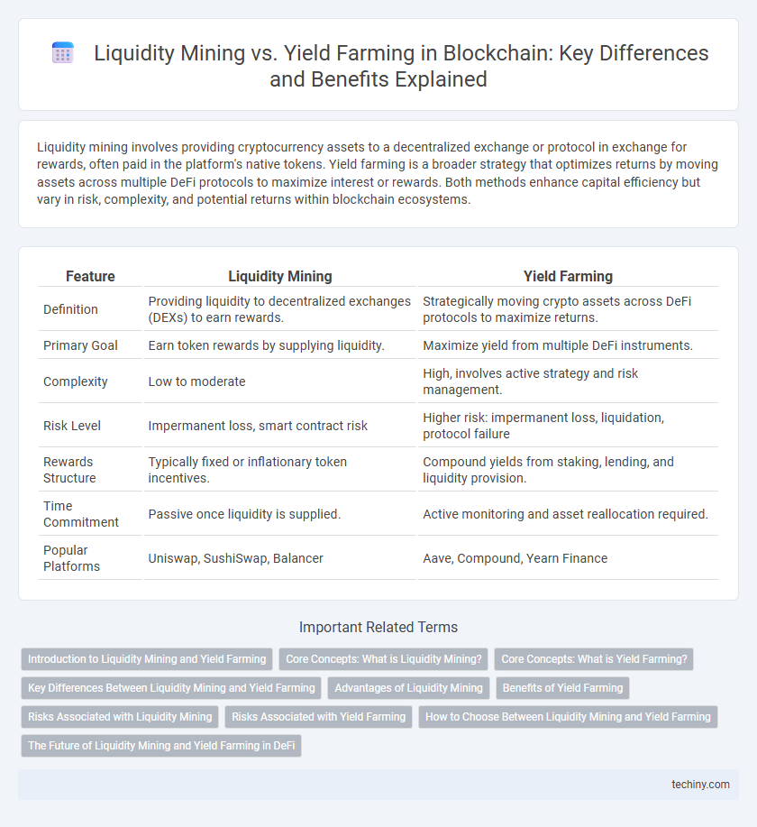 Liquidity Mining vs. Yield Farming in Blockchain: Key Differences and Benefits Explained