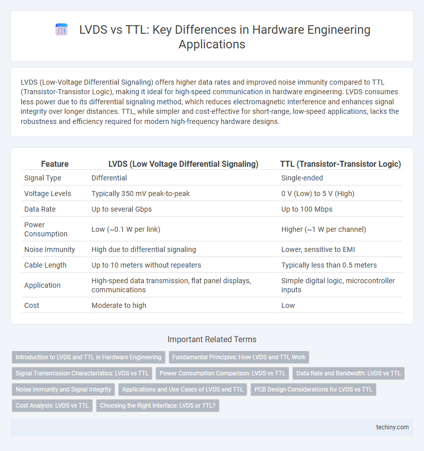 LVDS vs TTL: Key Differences in Hardware Engineering Applications
