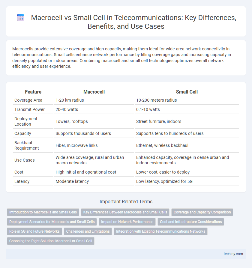 Macrocell vs Small Cell in Telecommunications: Key Differences, Benefits, and Use Cases
