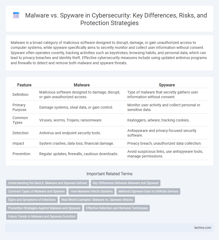 Malware vs. Spyware in Cybersecurity: Key Differences, Risks, and Protection Strategies