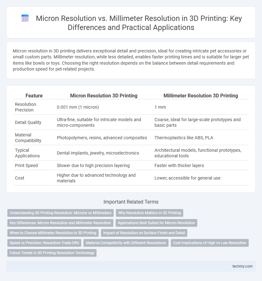 Micron Resolution vs. Millimeter Resolution in 3D Printing: Key Differences and Practical Applications