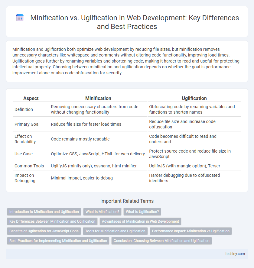 Minification vs. Uglification in Web Development: Key Differences and Best Practices