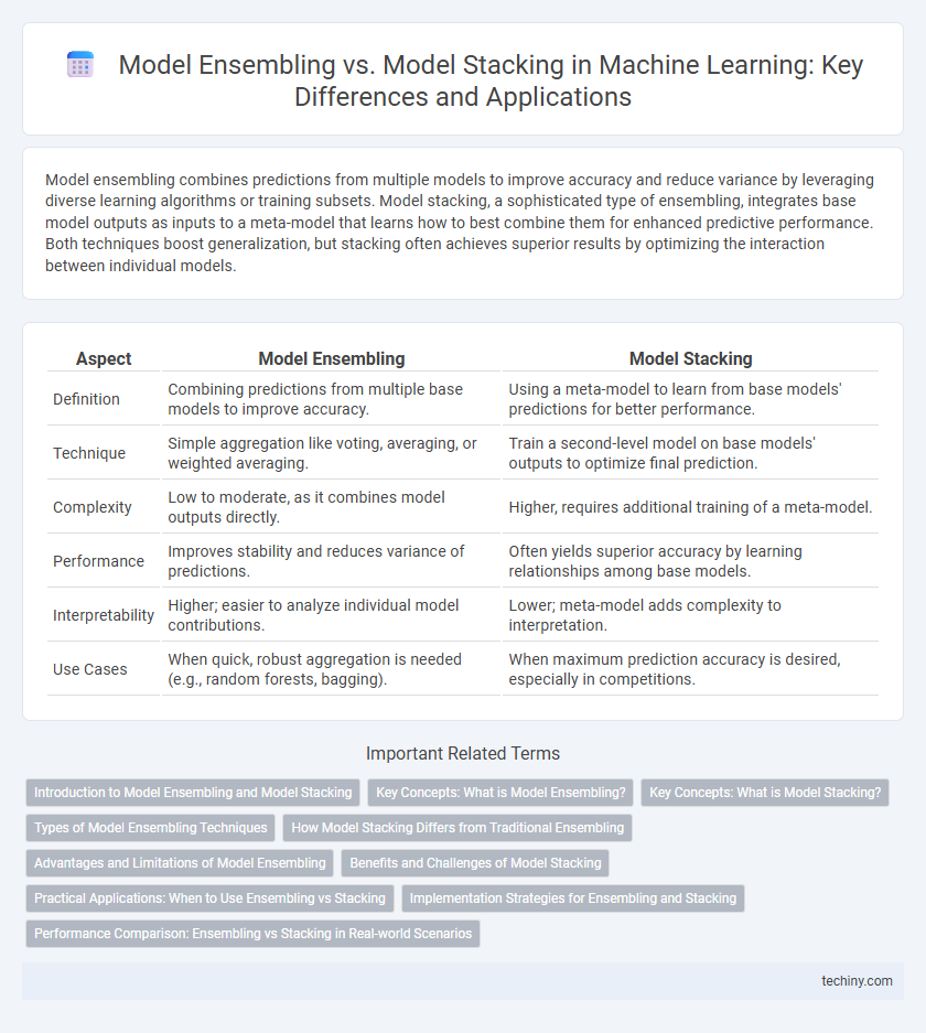 Model Ensembling vs. Model Stacking in Machine Learning: Key Differences and Applications