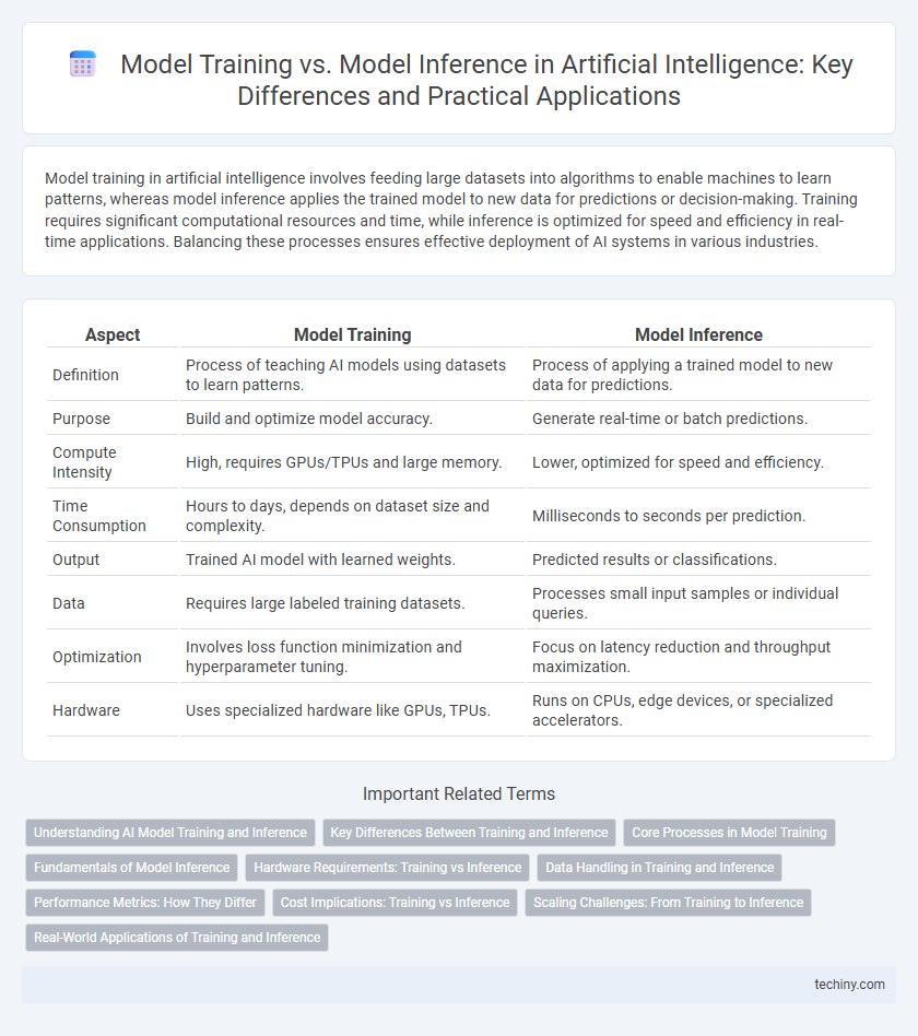 Model Training vs. Model Inference in Artificial Intelligence: Key Differences and Practical Applications