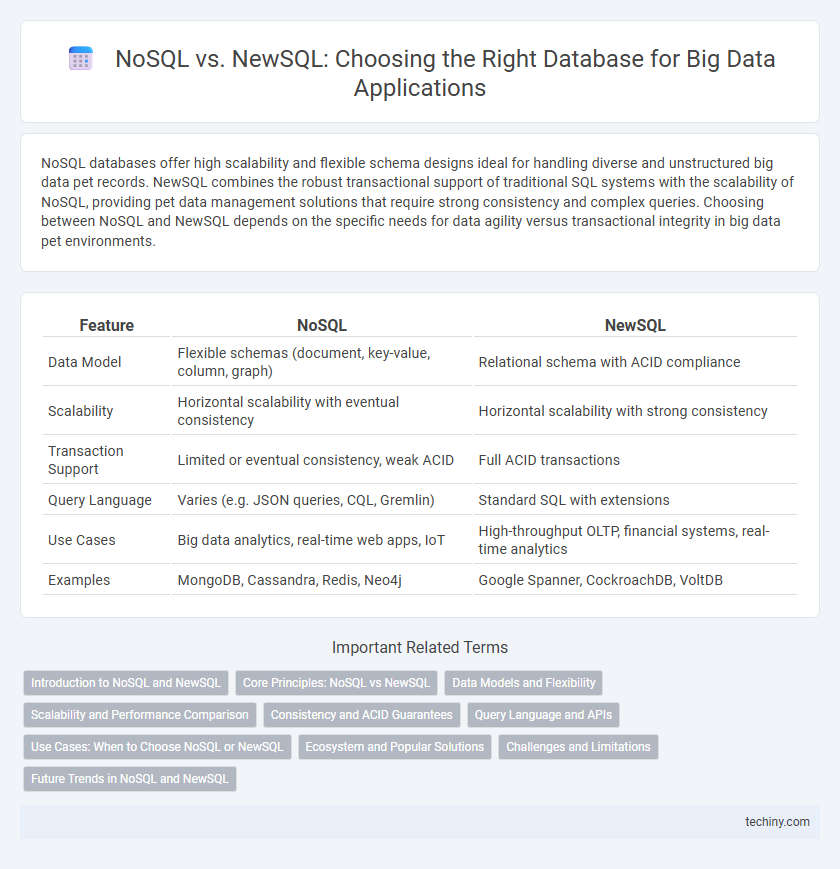 NoSQL vs. NewSQL: Choosing the Right Database for Big Data Applications