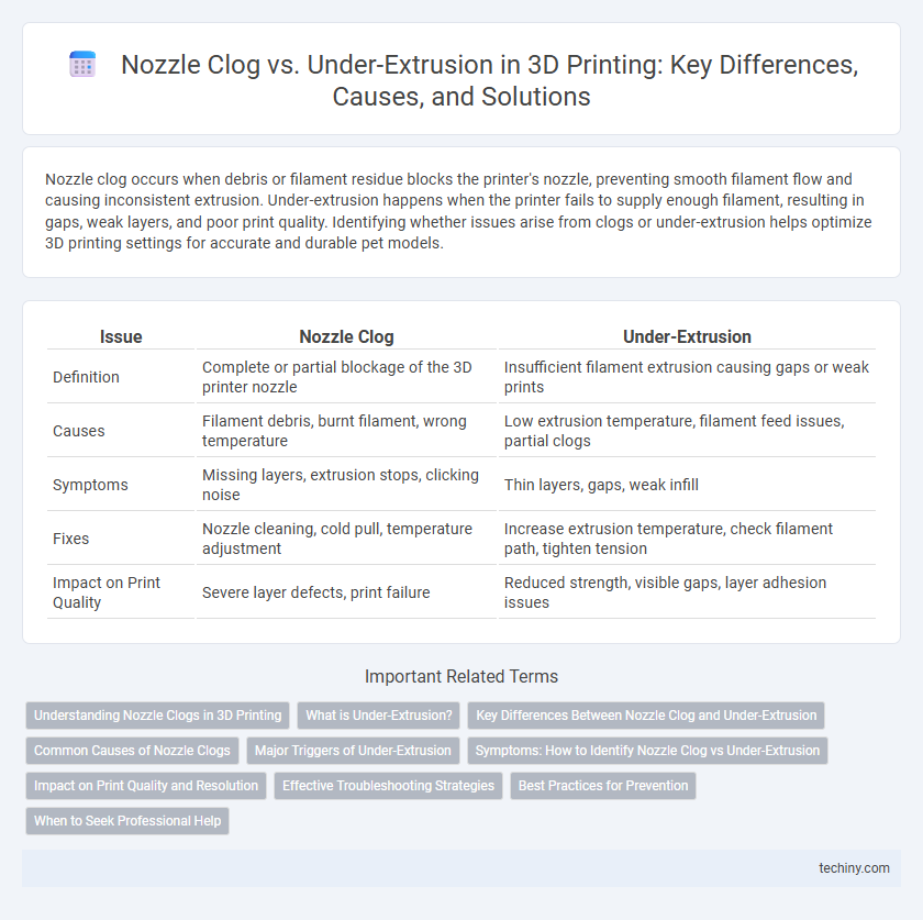 Nozzle Clog vs. Under-Extrusion in 3D Printing: Key Differences, Causes, and Solutions