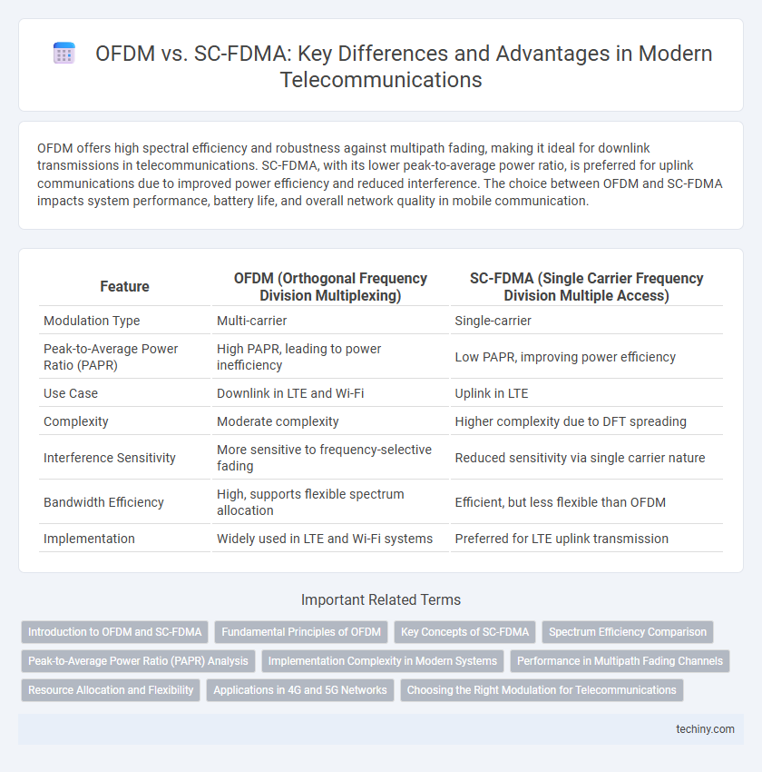 OFDM vs. SC-FDMA: Key Differences and Advantages in Modern Telecommunications
