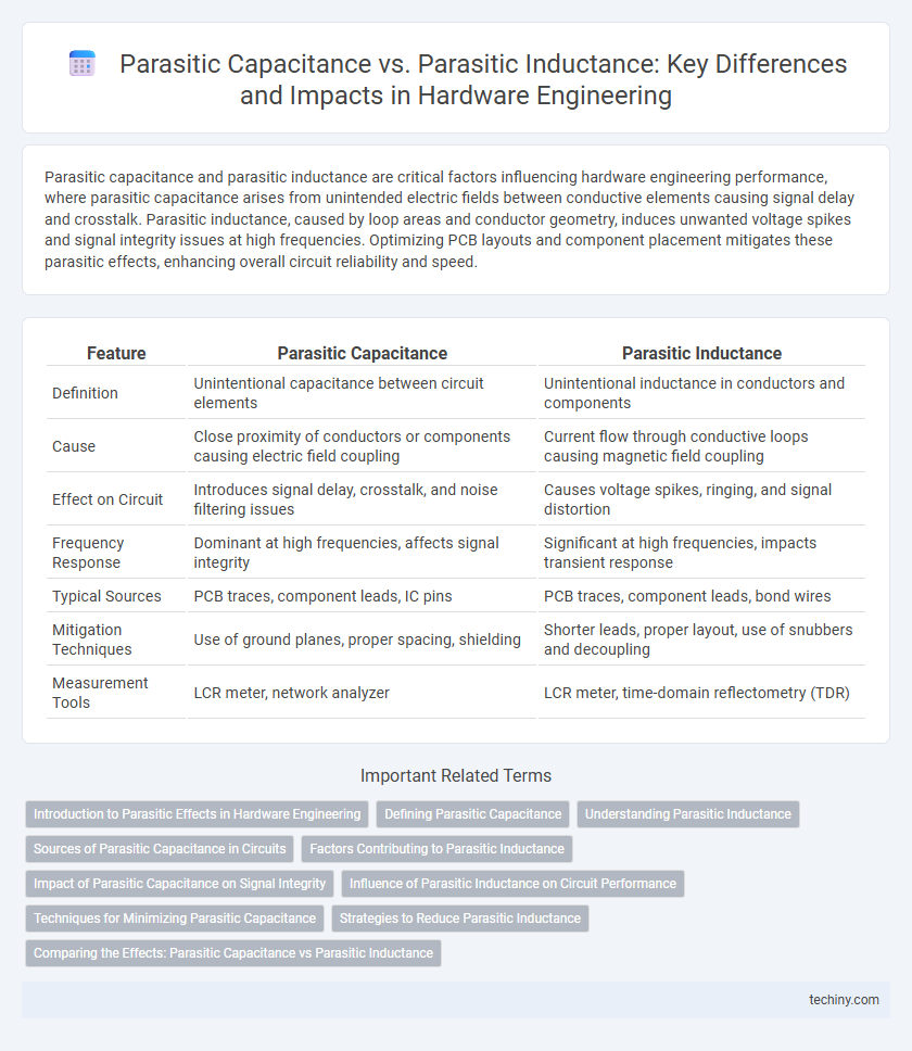 Parasitic Capacitance vs. Parasitic Inductance: Key Differences and Impacts in Hardware Engineering