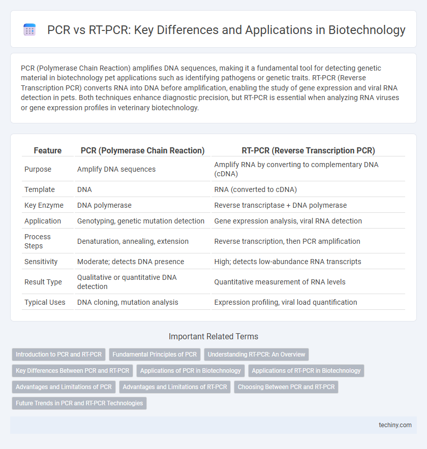 PCR vs RT-PCR: Key Differences and Applications in Biotechnology
