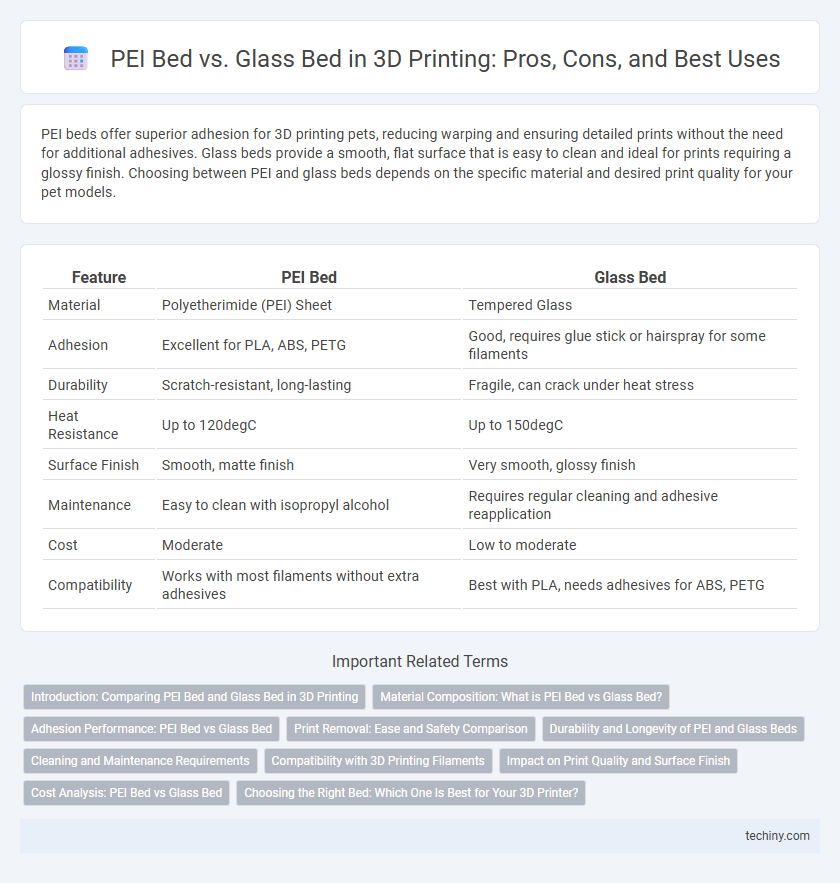 PEI Bed vs. Glass Bed in 3D Printing: Pros, Cons, and Best Uses