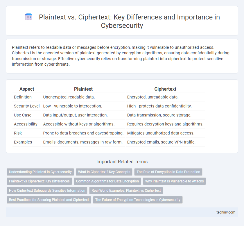 Plaintext vs. Ciphertext: Key Differences and Importance in Cybersecurity