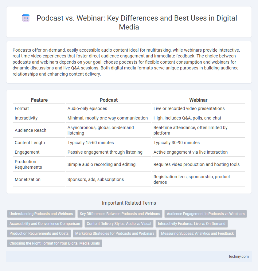 Podcast vs. Webinar: Key Differences and Best Uses in Digital Media