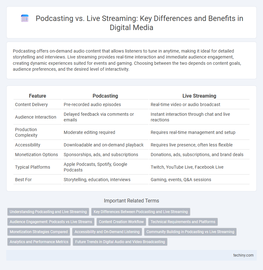 Podcasting vs. Live Streaming: Key Differences and Benefits in Digital Media