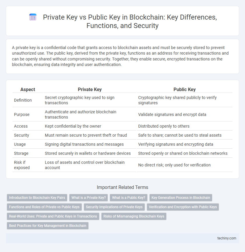 Private Key vs Public Key in Blockchain: Key Differences, Functions, and Security