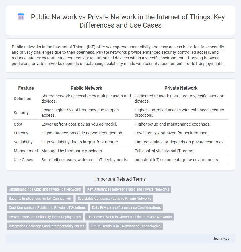 Public Network vs Private Network in the Internet of Things: Key Differences and Use Cases