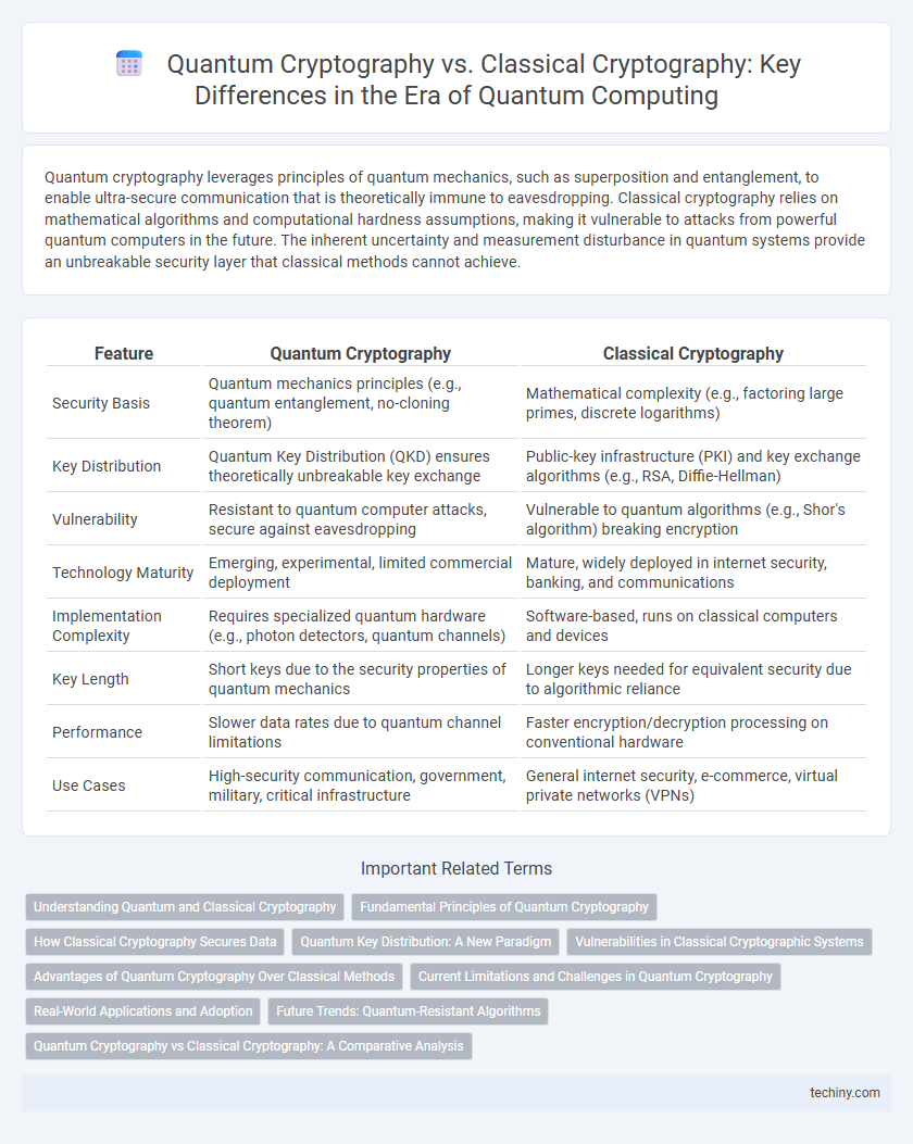 Quantum Cryptography vs. Classical Cryptography: Key Differences in the Era of Quantum Computing