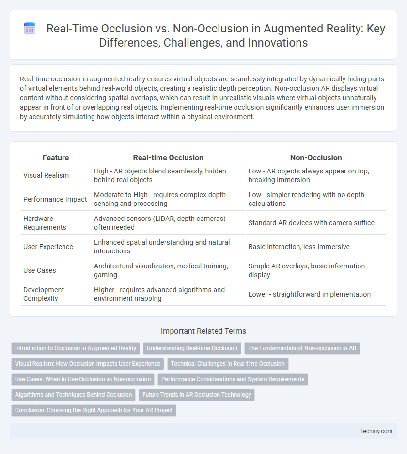 Real-Time Occlusion vs. Non-Occlusion in Augmented Reality: Key Differences, Challenges, and Innovations