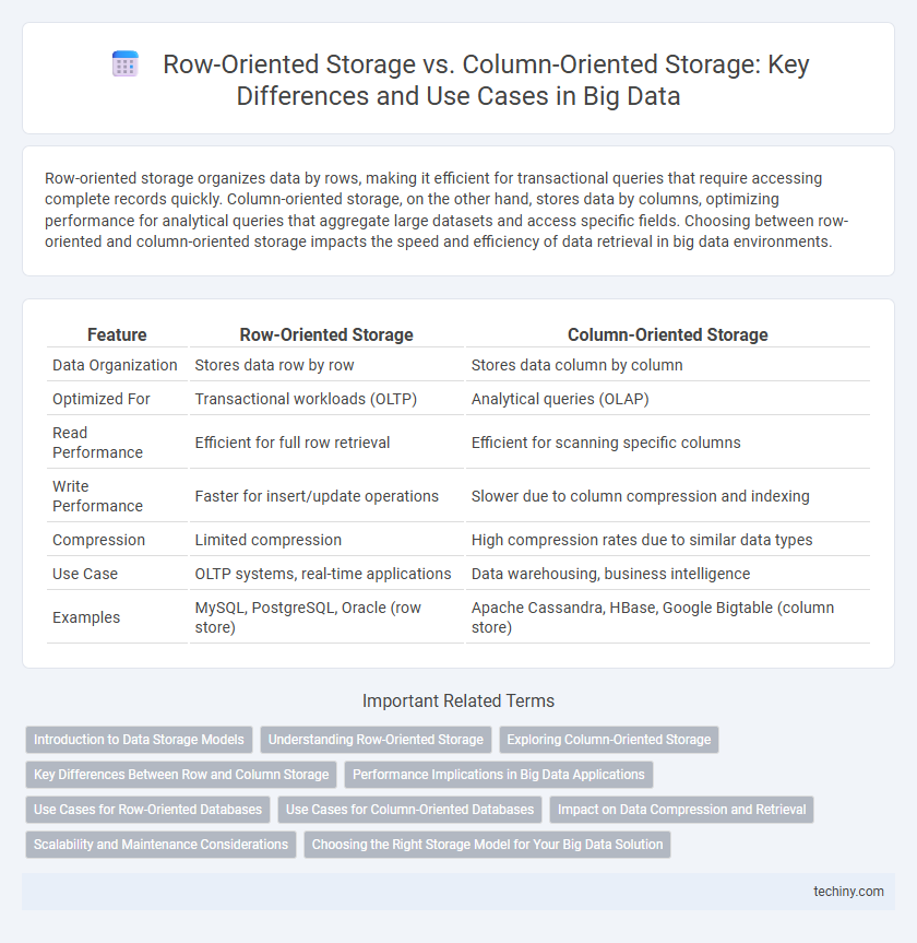 Row-Oriented Storage vs. Column-Oriented Storage: Key Differences and Use Cases in Big Data