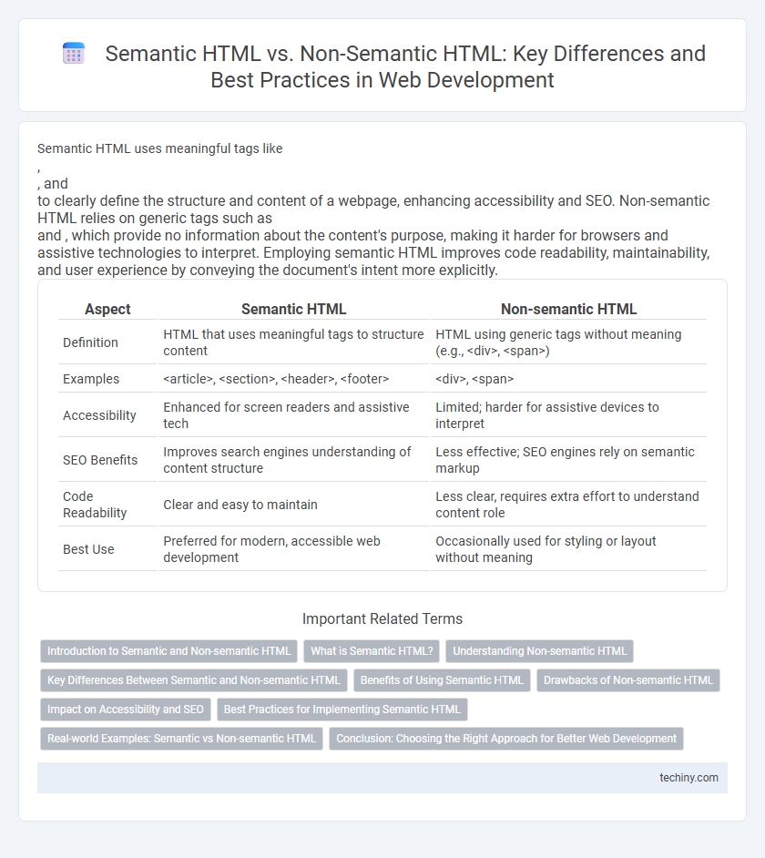 Semantic HTML vs. Non-Semantic HTML: Key Differences and Best Practices in Web Development