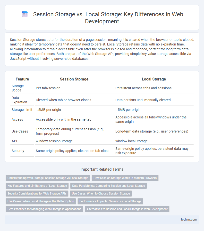 Session Storage vs. Local Storage: Key Differences in Web Development